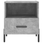 Tables de chevet 2pcs gris béton 40x35x47,5cm bois d’ingénierie – Image 5