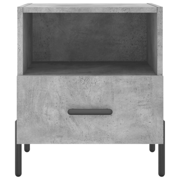 Tables de chevet 2pcs gris béton 40x35x47,5cm bois d’ingénierie – Image 5