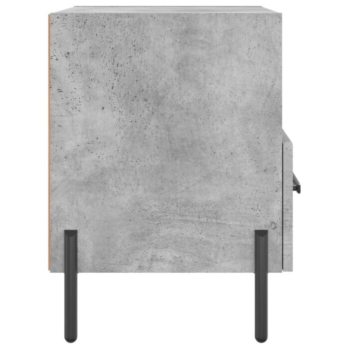 Tables de chevet 2pcs gris béton 40x35x47,5cm bois d’ingénierie – Image 6