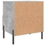 Tables de chevet 2pcs gris béton 40x35x47,5cm bois d’ingénierie – Image 7