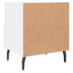 Tables de chevet 2 pcs blanc 40x35x47,5 cm bois d’ingénierie – Image 7