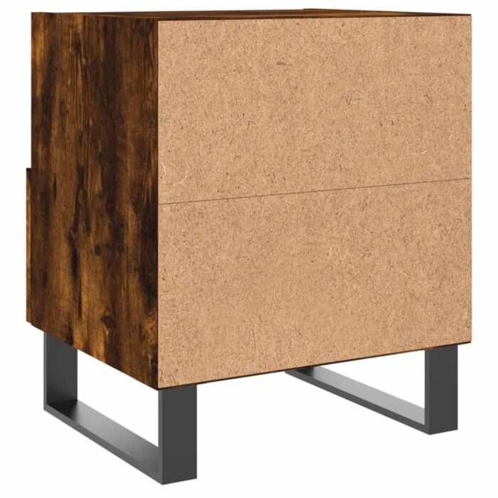 Tables de chevet 2pcs chêne fumé 40x35x47,5cm bois d’ingénierie – Image 7