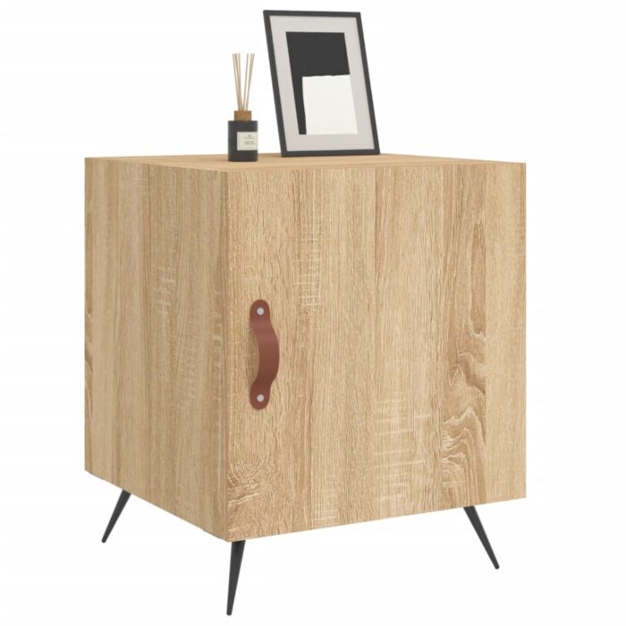 Tables de chevet 2 pcs chêne sonoma 40x40x50 cm bois ingénierie – Image 2