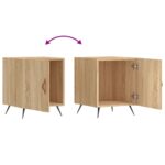 Tables de chevet 2 pcs chêne sonoma 40x40x50 cm bois ingénierie – Image 7
