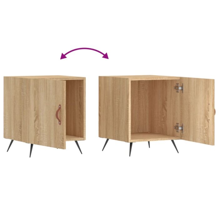 Tables de chevet 2 pcs chêne sonoma 40x40x50 cm bois ingénierie – Image 7