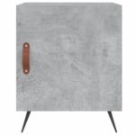 Table de chevet gris béton 40x40x50 cm bois d’ingénierie – Image 2