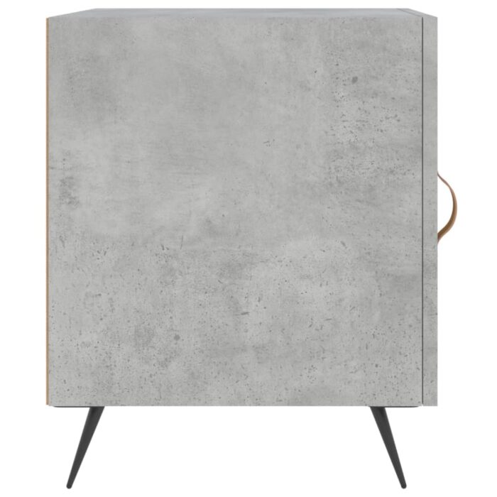 Table de chevet gris béton 40x40x50 cm bois d’ingénierie – Image 3