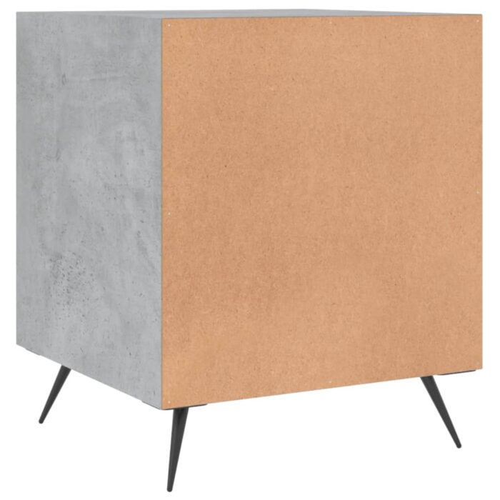 Table de chevet gris béton 40x40x50 cm bois d’ingénierie – Image 4