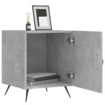 Table de chevet gris béton 40x40x50 cm bois d’ingénierie – Image 6