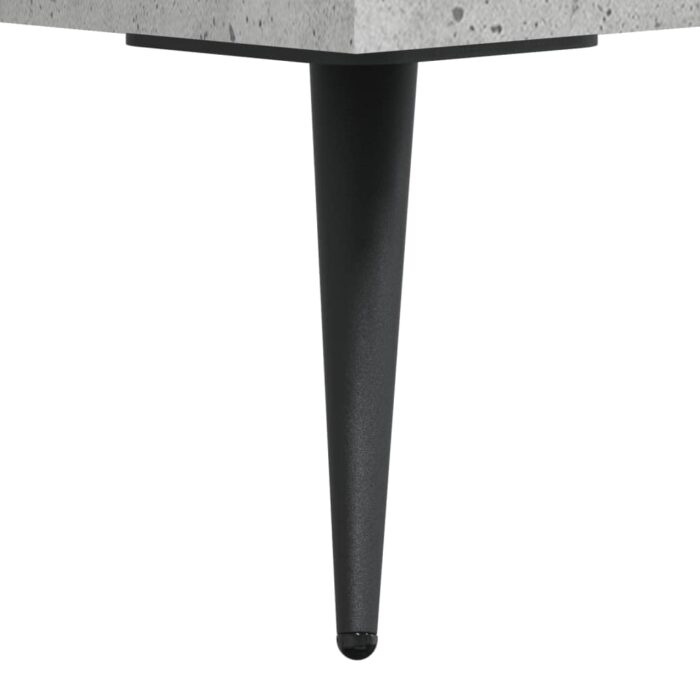 Table de chevet gris béton 40x40x50 cm bois d’ingénierie – Image 9