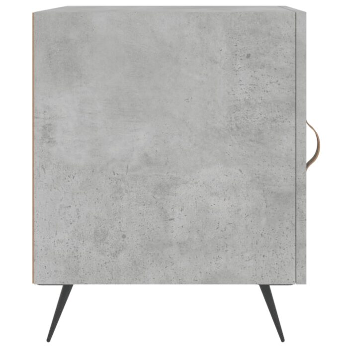 Tables de chevet 2 pcs gris béton 40x40x50 cm bois d’ingénierie – Image 5