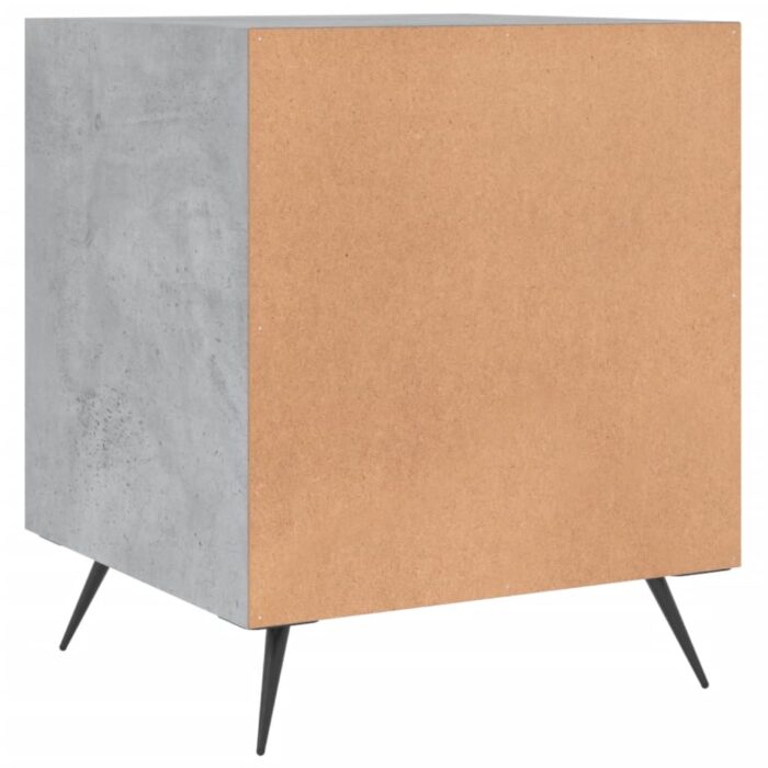 Tables de chevet 2 pcs gris béton 40x40x50 cm bois d’ingénierie – Image 6