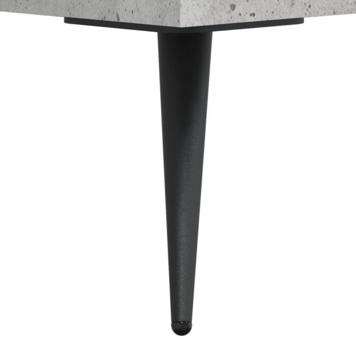 Tables de chevet 2 pcs gris béton 40x40x50 cm bois d’ingénierie – Image 9