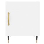 Tables de chevet 2 pcs blanc 40x40x50 cm bois d’ingénierie – Image 3