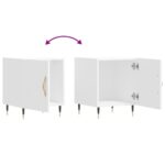 Tables de chevet 2 pcs blanc 40x40x50 cm bois d’ingénierie – Image 6
