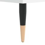 Tables de chevet 2 pcs blanc 40x40x50 cm bois d’ingénierie – Image 9