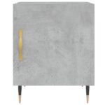 Tables de chevet 2 pcs gris béton 40x40x50 cm bois d’ingénierie – Image 3
