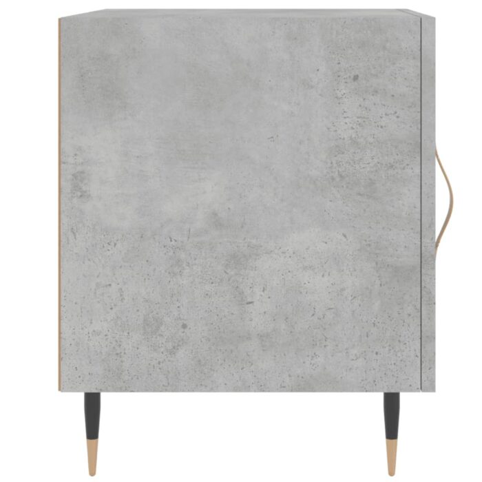Tables de chevet 2 pcs gris béton 40x40x50 cm bois d’ingénierie – Image 4