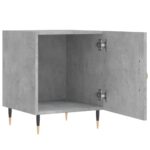 Tables de chevet 2 pcs gris béton 40x40x50 cm bois d’ingénierie – Image 5