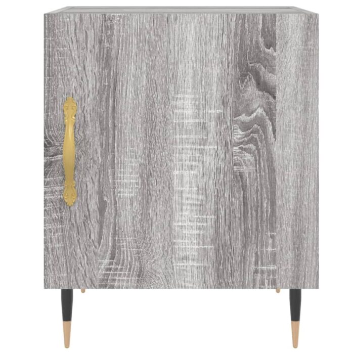 Table de chevet sonoma gris 40x40x50 cm bois d'ingénierie – Image 2