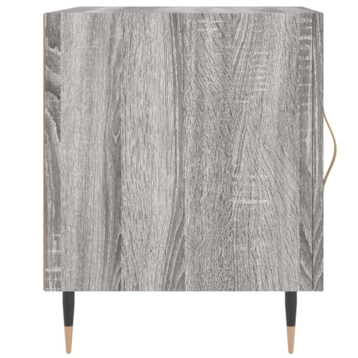 Table de chevet sonoma gris 40x40x50 cm bois d'ingénierie – Image 3
