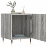 Table de chevet sonoma gris 40x40x50 cm bois d'ingénierie – Image 6