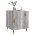 Table de chevet sonoma gris 40x40x50 cm bois d'ingénierie – Image 7