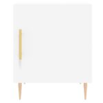 Table de chevet blanc 40x40x50 cm bois d’ingénierie – Image 4