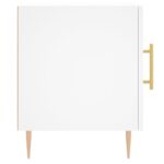 Table de chevet blanc 40x40x50 cm bois d’ingénierie – Image 5