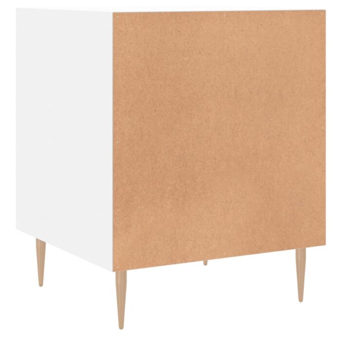 Table de chevet blanc 40x40x50 cm bois d’ingénierie – Image 6