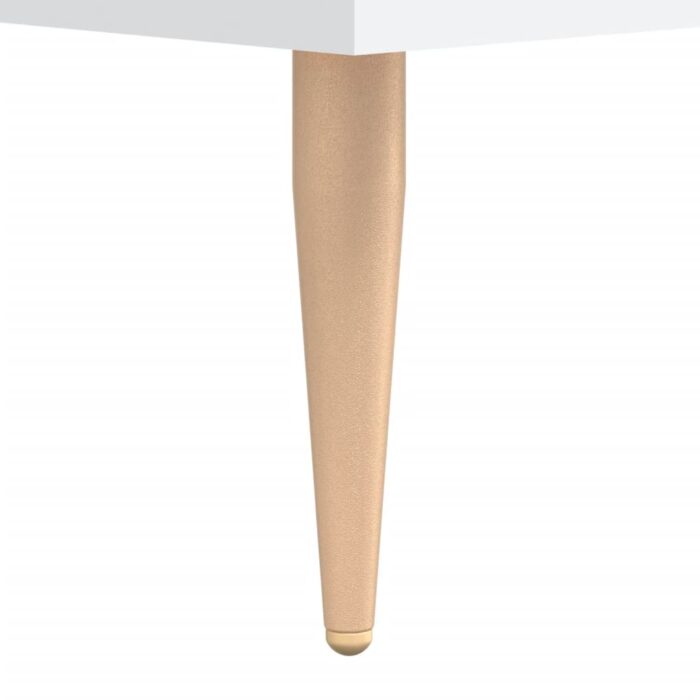 Table de chevet blanc 40x40x50 cm bois d’ingénierie – Image 9