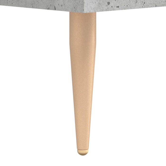 Tables de chevet 2 pcs gris béton 40x40x50 cm bois d’ingénierie – Image 10