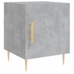 Tables de chevet 2 pcs gris béton 40x40x50 cm bois d’ingénierie – Image 3