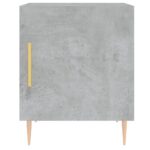 Tables de chevet 2 pcs gris béton 40x40x50 cm bois d’ingénierie – Image 4