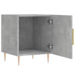 Tables de chevet 2 pcs gris béton 40x40x50 cm bois d’ingénierie – Image 6