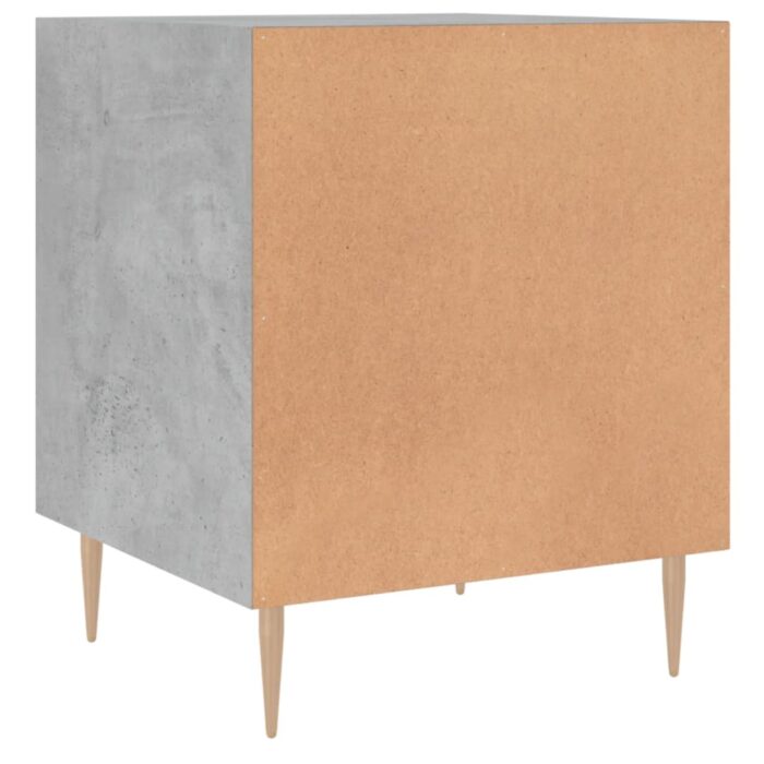 Tables de chevet 2 pcs gris béton 40x40x50 cm bois d’ingénierie – Image 8