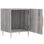 Table de chevet sonoma gris 40x40x50 cm bois d'ingénierie – Image 3