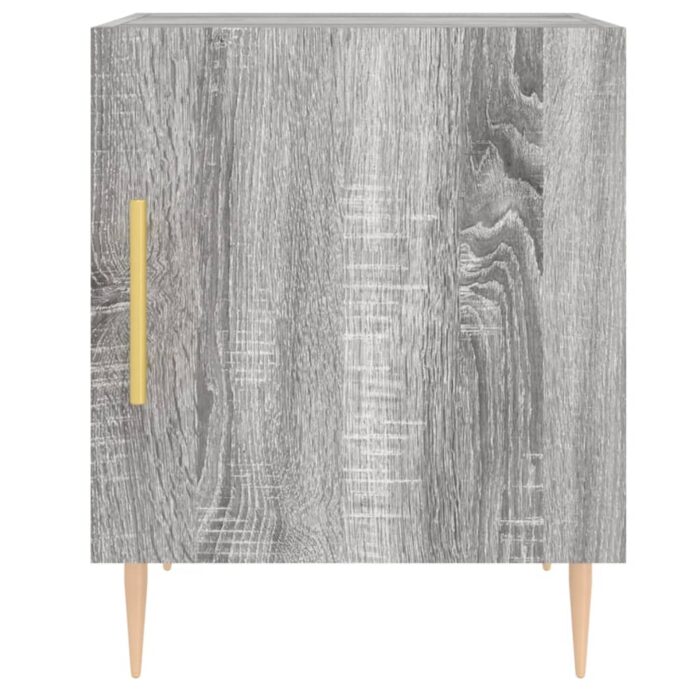 Table de chevet sonoma gris 40x40x50 cm bois d'ingénierie – Image 4