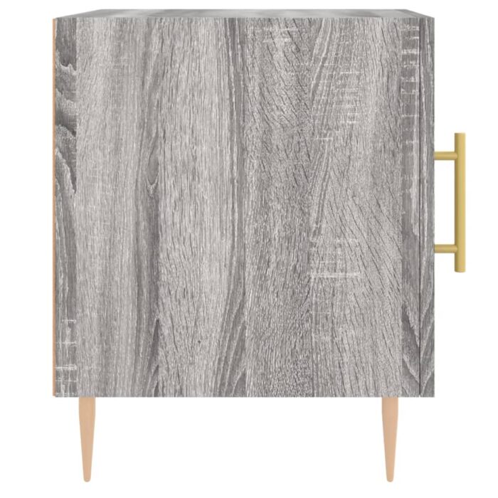 Table de chevet sonoma gris 40x40x50 cm bois d'ingénierie – Image 5