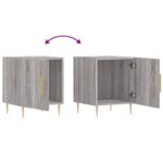 Tables de chevet 2 pcs sonoma gris 40x40x50cm bois d'ingénierie – Image 7