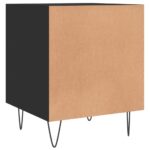 Tables de chevet 2 pcs noir 40x40x50 cm bois d’ingénierie – Image 8