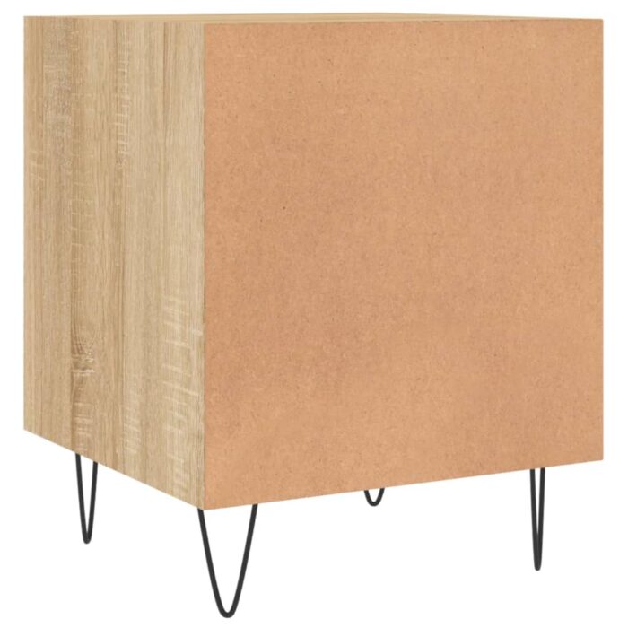 Table de chevet chêne sonoma 40x40x50 cm bois d’ingénierie – Image 6