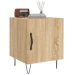 Tables de chevet 2 pcs chêne sonoma 40x40x50 cm bois ingénierie – Image 2
