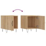 Tables de chevet 2 pcs chêne sonoma 40x40x50 cm bois ingénierie – Image 7