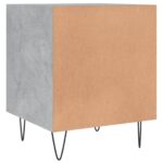 Tables de chevet 2 pcs gris béton 40x40x50 cm bois d’ingénierie – Image 8