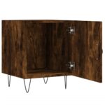 Tables de chevet 2 pcs chêne fumé 40x40x50 cm bois d'ingénierie – Image 6