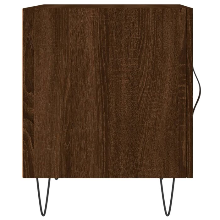 Table de chevet chêne marron 40x40x50 cm bois d’ingénierie – Image 5