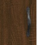 Table de chevet chêne marron 40x40x50 cm bois d’ingénierie – Image 8