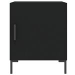 Table de chevet noir 40x40x50 cm bois d’ingénierie – Image 2