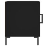 Table de chevet noir 40x40x50 cm bois d’ingénierie – Image 3